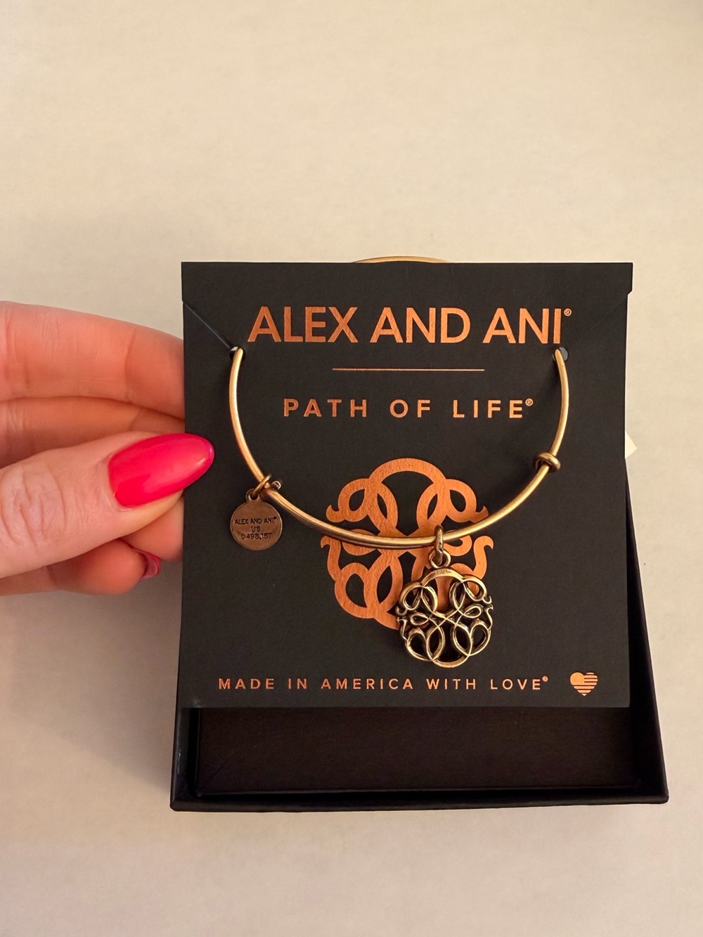 Alex and Ani Gold Filigree Charm Expandable Bracelet with Gold Finish